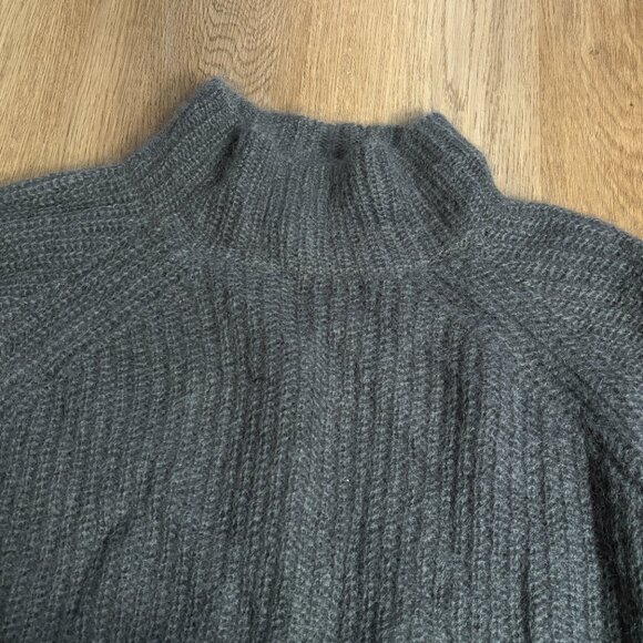 NAADAM Umbriel Turtleneck Sweater gray size M medium mohair wool tie sleeve - Picture 5 of 12